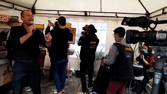 Transmisión en vivo del evento Arcade Challenge OXXO realizada por el equipo de Santel con producción multicámara y operación técnica en sitio